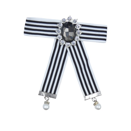 Καρφίτσα με στρας και πέρλα ()