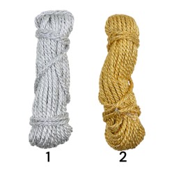 Κορδόνι χειροτεχνίας σε ασημί και χρυσό χρώμα 9,5μ