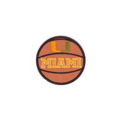 Θερμοκολλητικό μοτίφ με δερματίνη μπάλα Basket Miami 6.5 cm