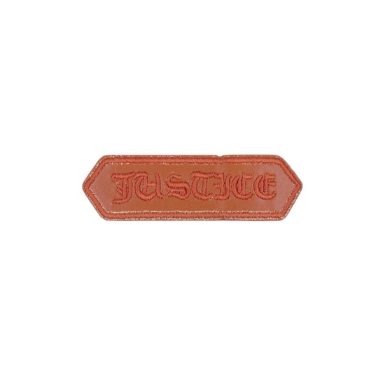 Θερμοκολλητικό μοτίφ με δερματίνη Justice 8x2.5 cm  ()
