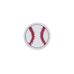 Θερμοκολλητικό μοτίφ με δερματίνη μπάλα baseball 5.5cm 