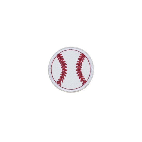 Θερμοκολλητικό μοτίφ με δερματίνη μπάλα baseball 5.5cm  ()