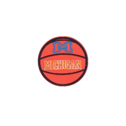 Θερμοκολλητικό μοτίφ με δερματίνη μπάλα Basket Michigan 6.5 cm