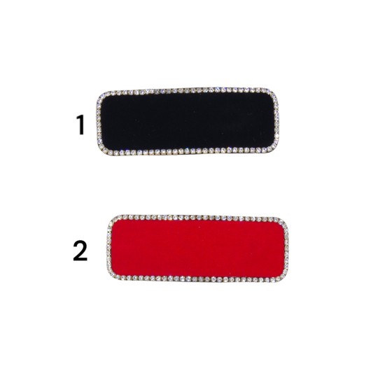 Κλιπς μαλλιών με στρας σε 2 χρώματα ()