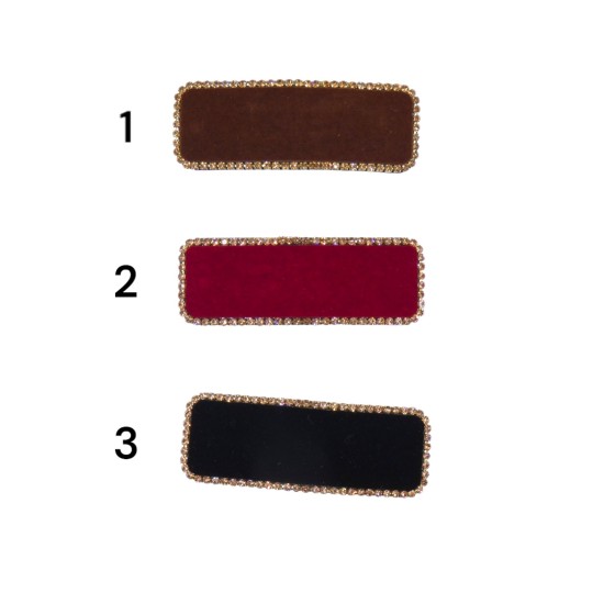 Κλιπς μαλλιών με στρας σε 3 χρώματα ()