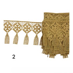 Δαντέλα τύπου λασέ με κρόσσι σταυρό σε 3 χρώματα 9cm Δαντέλα τύπου λασέ με κρόσσι σταυρό σε 3 χρώματα 9cm