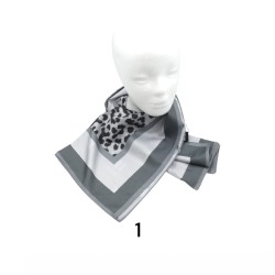 Γυναικείο μαντήλι τετράγωνο διπλής όψεως με λεοπάρ σχέδιο σε 3 χρώματα