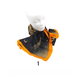 Γυναικείο μαντήλι με space design σε 2 χρωματα