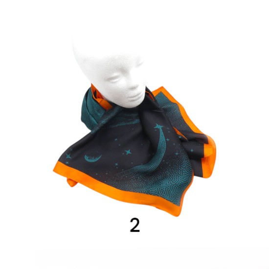 Γυναικείο μαντήλι με space design σε 2 χρωματα (112311)