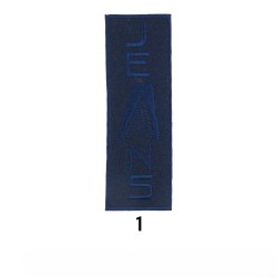 Θερμοκολλητικό μοτίφ JEANS σε 6 χρώματα 12 x 4 cm 