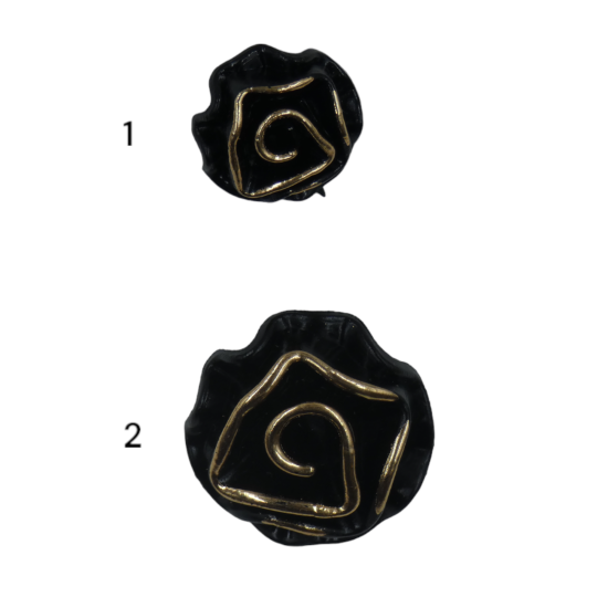 Κουμπί μόδας με σχέδιο τριαντάφυλλο ()