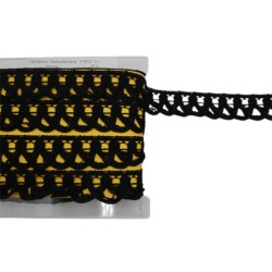 Βαμβακερή Δαντέλα μαύρη 3.5 cm