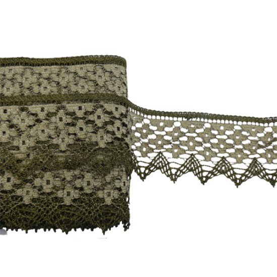 Δαντέλα δίχρωμη χρυσή 8 cm ()