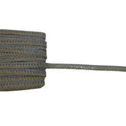 Δαντέλα δίχρωμη ασημί-χρυσό 1cm Δαντέλα δίχρωμη ασημί-χρυσό 1cm