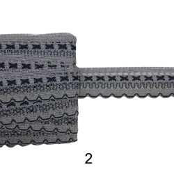 Ασημί με χρώμα δαντελες  3cm