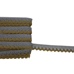 Δαντέλα δίχρωμη ασημί-χρυσό 1,7cm