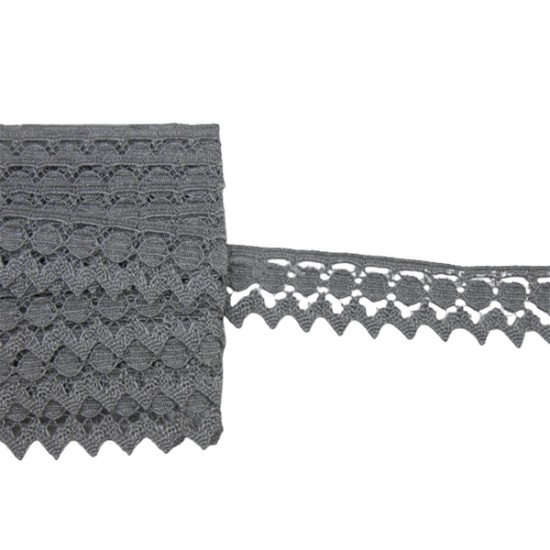 Δαντέλα ασημί με ασημί μεσαίο 3,5 cm ()