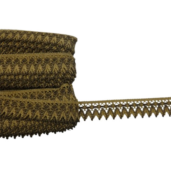 Δαντέλα χρυσή με σκούρο χρυσό  3cm ()