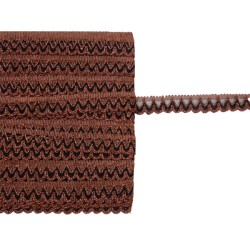 Δαντέλα ροζ gold με μαύρο 1.5cm Δαντέλα ροζ gold με μαύρο 1.5cm