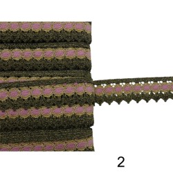 Χρυσή δαντέλα με μύτες 2,5cm σε 4 χρώματα