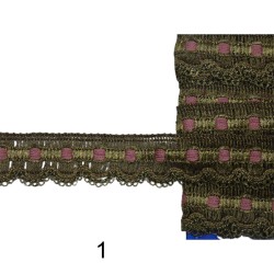 Δαντέλα χρυσή με λεπτομέρεια χρώμα 2.5cm σε 5 χρώματα 