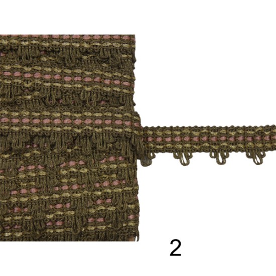 Τρέσα για κέντημα δίχρωμη 2,5 cm σε 3 χρώματα (93830)