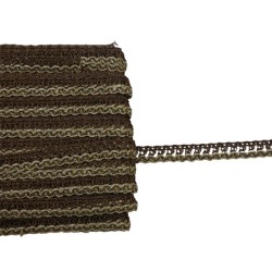 Δαντέλα δίχρωμη μπρονζέ με χρυσό 1cm Δαντέλα δίχρωμη μπρονζέ με χρυσό 1cm