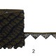 Δαντέλα δίχρωμη χρυσή σε 3 χρώματα 2.5 cm  (112056)