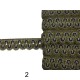 Δαντέλα κεντήματος χρυσή 2cm σε 2 χρώματα  (104348)