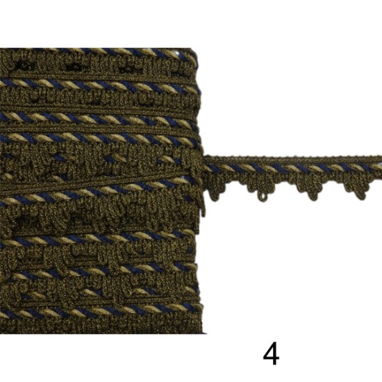 Σκούρη χρυσή τρέσα σε 5 χρώματα 2,5cm  (104362)