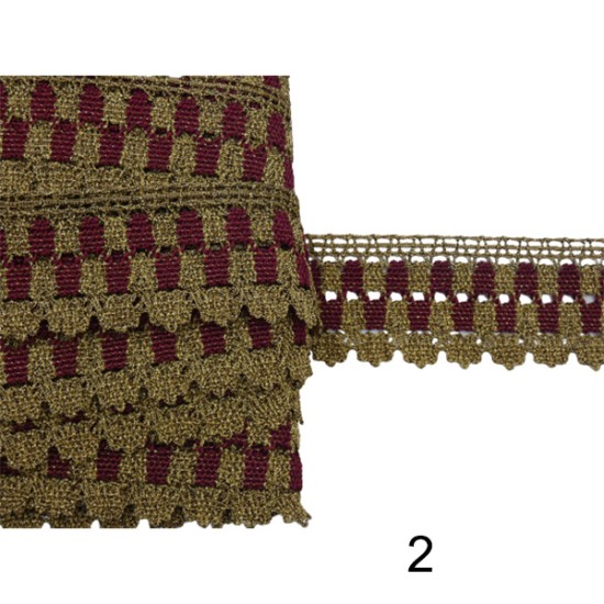 Δίχρωμη δαντελα 3cm  (104383)