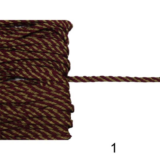 Τρέσα κορδόνι δίχρωμη 1 cm ()