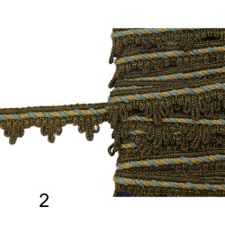 Σκούρη χρυσή τρέσα σε 5 χρώματα 2,5cm 