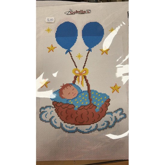 Καδράκι γέννησης μωρού  σχέδιο αγοράκι  ()