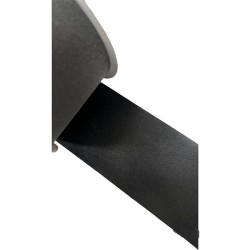 Δερματίνη Ύφασμα σκληρό χρώμα μαύρο 8 cm