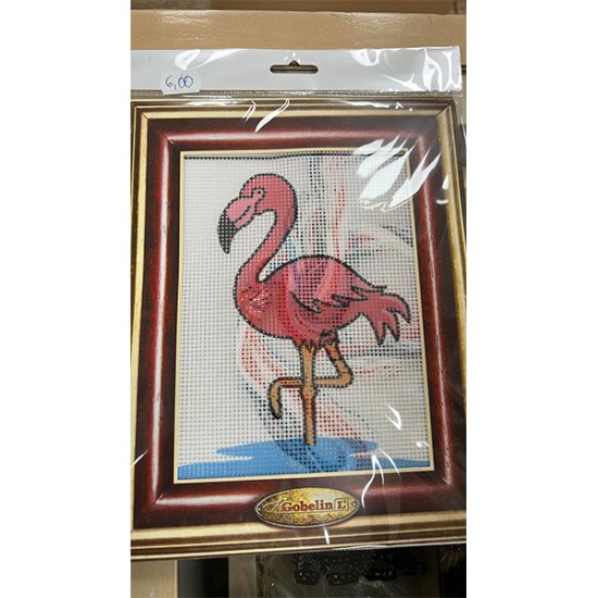 Kit πινακάκι σχέδιο φλαμίνγκο 20 x 25 cm ()