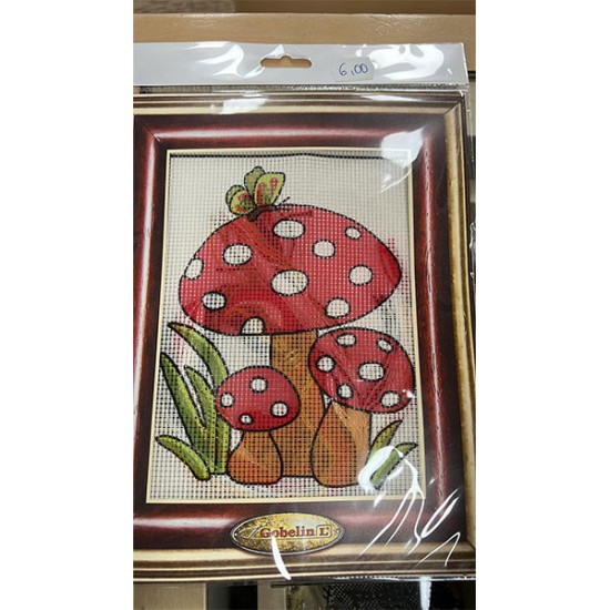 Kit πινακάκι σχέδιο μανιταράκια 20 x 25 cm ()