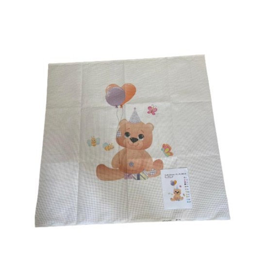 ΣΤΑΜΠΩΤΟ ΚΟΥΒΕΡΤΑΚΙ ΑΡΚΟΥΔΑΚΙ 1,00 Χ 1,00 ΑΝΘΕΜΙΟ ()