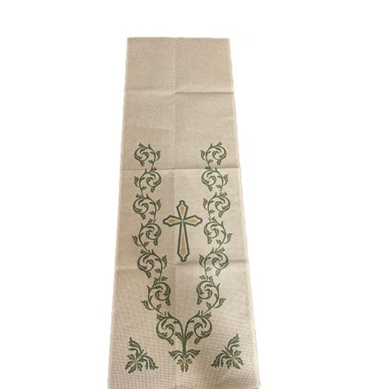 Προσκυνητάρι νο 5 σε χρώμα πράσινο 1,50 x 0,50 m Ανθέμιο (μπεζ χρυσό Κνωσός) ()