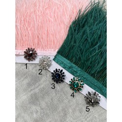 Εντυπωσιακό κουμπί στρας 3,5cm σε 2 χρώματα