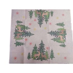 Χριστουγεννιάτικο σταμπωτό καρέ με χρώμα  Ν48 Ανθέμιο 0,95 x 0,95 m