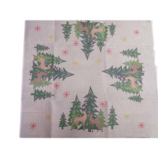 Χριστουγεννιάτικο σταμπωτό καρέ με χρώμα  Ν48 Ανθέμιο 0,95 x 0,95 m ()