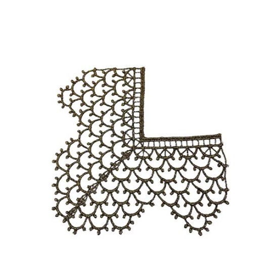 Χρυσή σκούρη γωνία λασέ 9CM ()