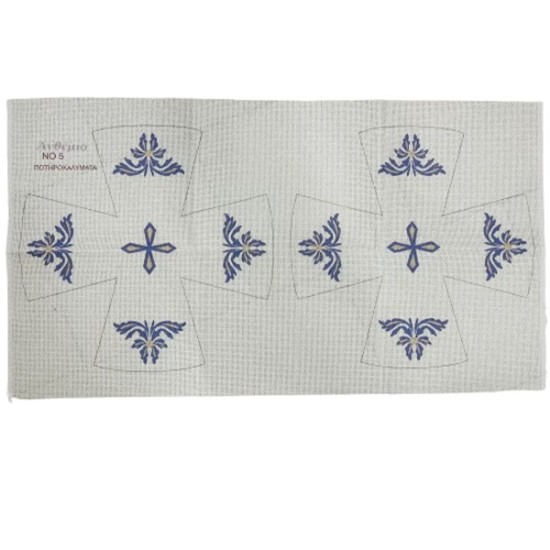 Ποτηροκάλυμματα Νο5 μπλε Ανθέμιο ()