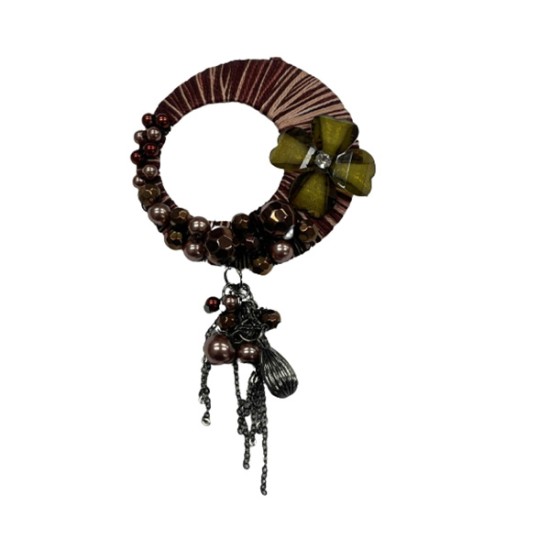 Kαρφίτσα με διακοσμητικές πέτρες και αλυσίδα ()