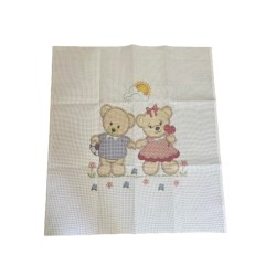 ΣΤΑΜΠΩΤΟ ΚΟΥΒΕΡΤΑΚΙ ΑΡΚΟΥΔΑΚΙΑ ΝΟ2 1,00 Χ 1,00 Μ ΑΝΘΕΜΙΟ