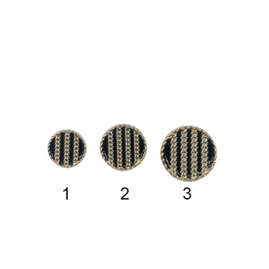 Κουμπί μόδας μαύρο με εφέ αλυσίδας ()