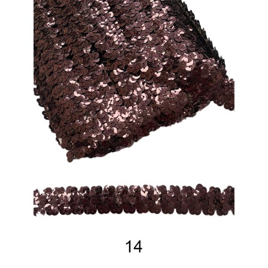 Ελαστική παγιετα 2cm σε 14 χρώματα (99544)