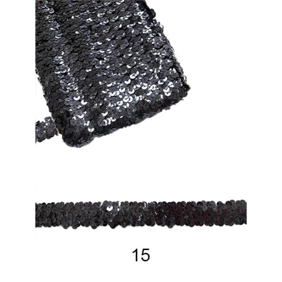 Ελαστική παγιετα 2cm σε 14 χρώματα (99545)