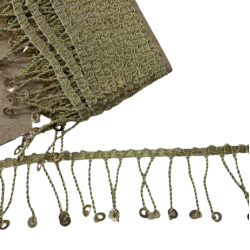 Στριφτό μεταλλικό κρόσι με τελείωμα παγιέτα Χρυσό ανοιχτό 5 cm Στριφτό μεταλλικό κρόσι με τελείωμα παγιέτα Χρυσό ανοιχτό 5 cm